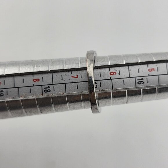 Sterling Silver Plated Ring CZ Cubic Zirconia Wedding Band Size 6.6 - Picture 3 of 6